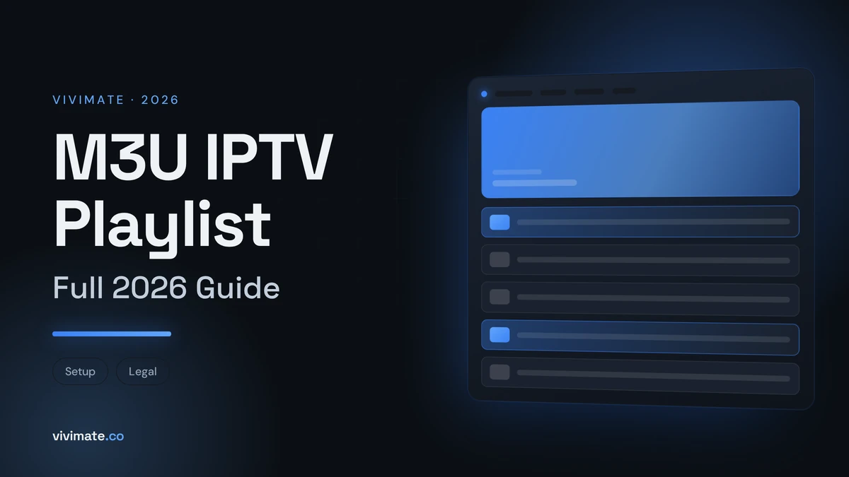 M3U IPTV Playlist: Full 2026 Guide, Vivimate blog cover