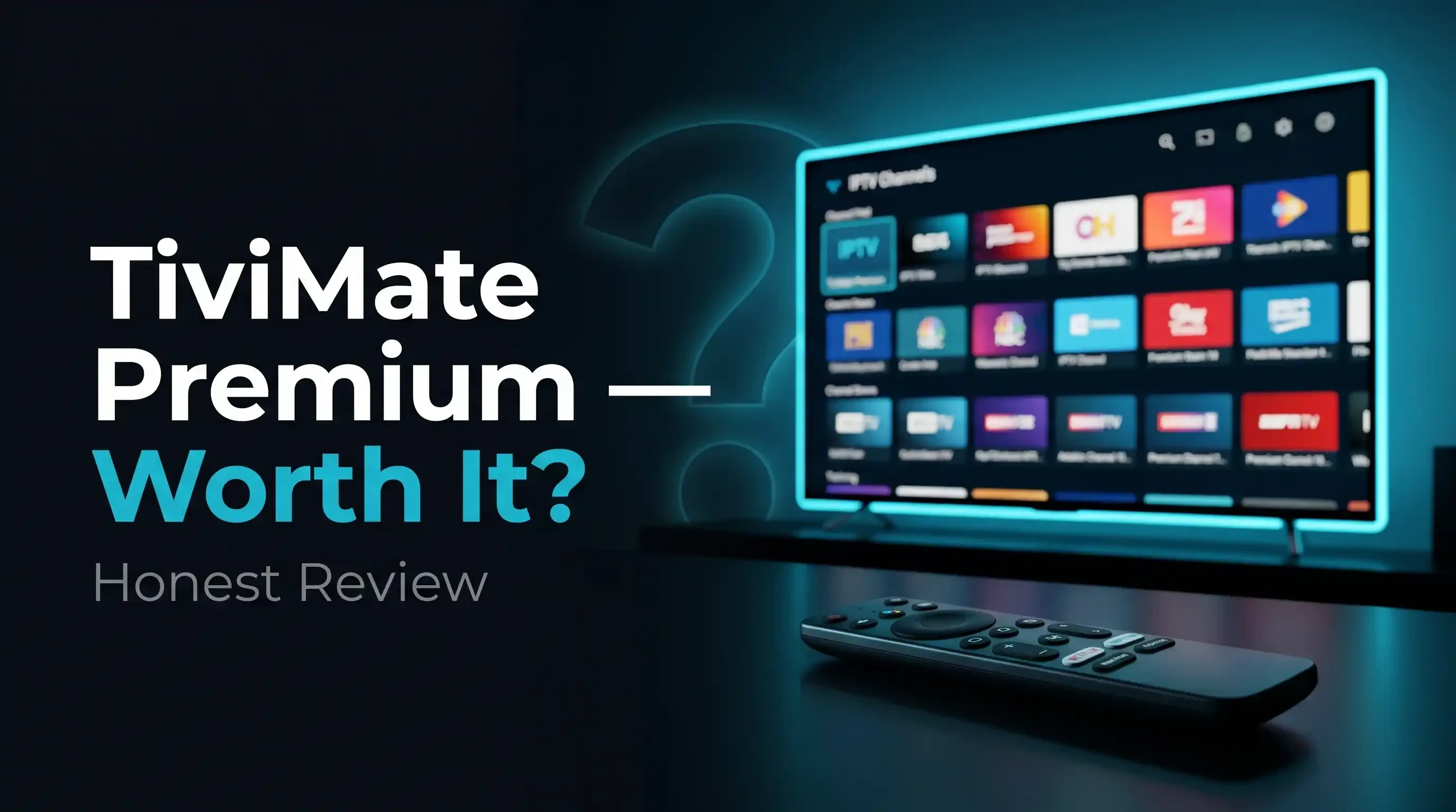 TiViMate Premium multi-view mode showing four live channels on a Firestick TV