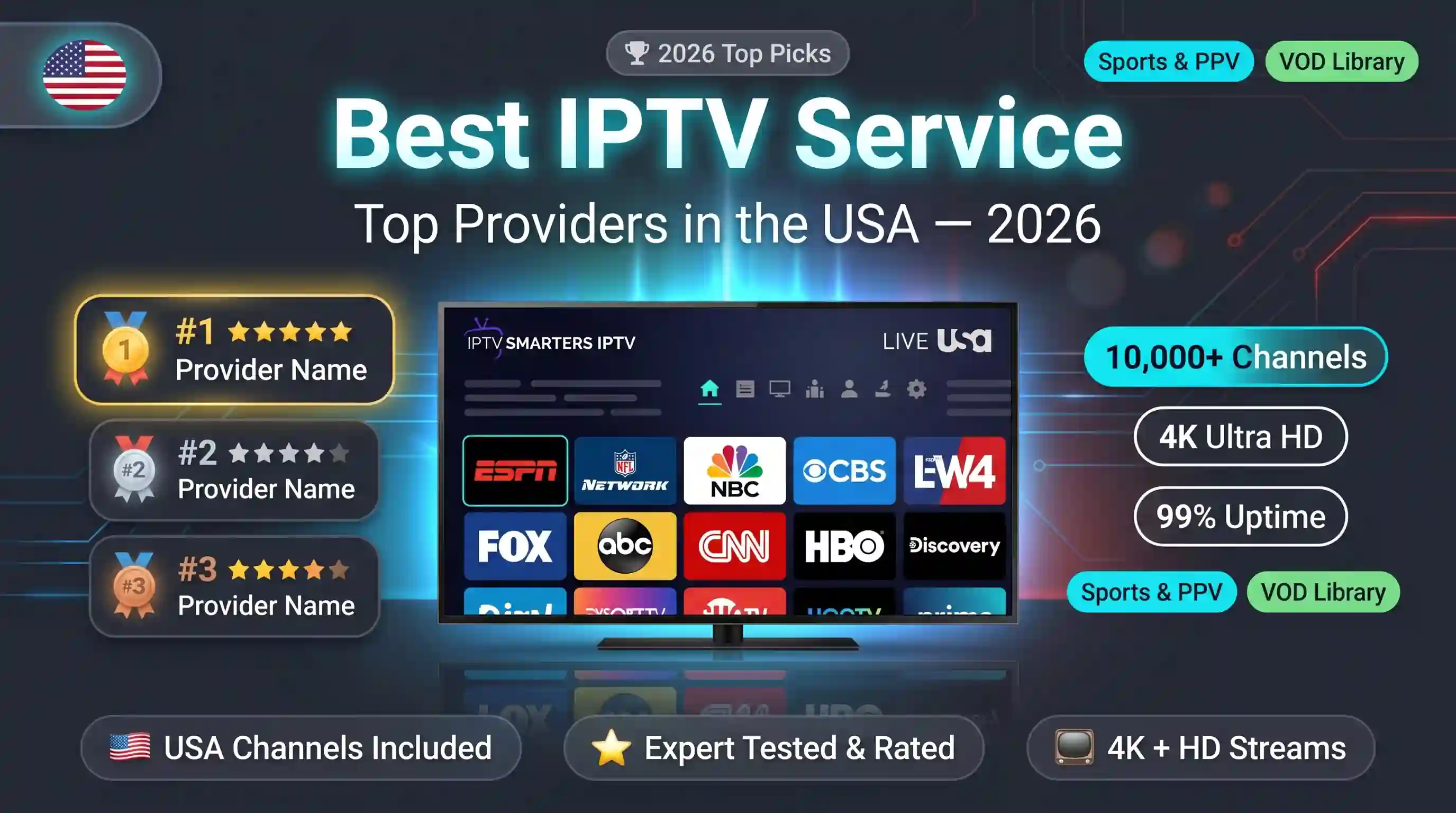 Best IPTV service USA 2026: watching live US channels on a smart TV