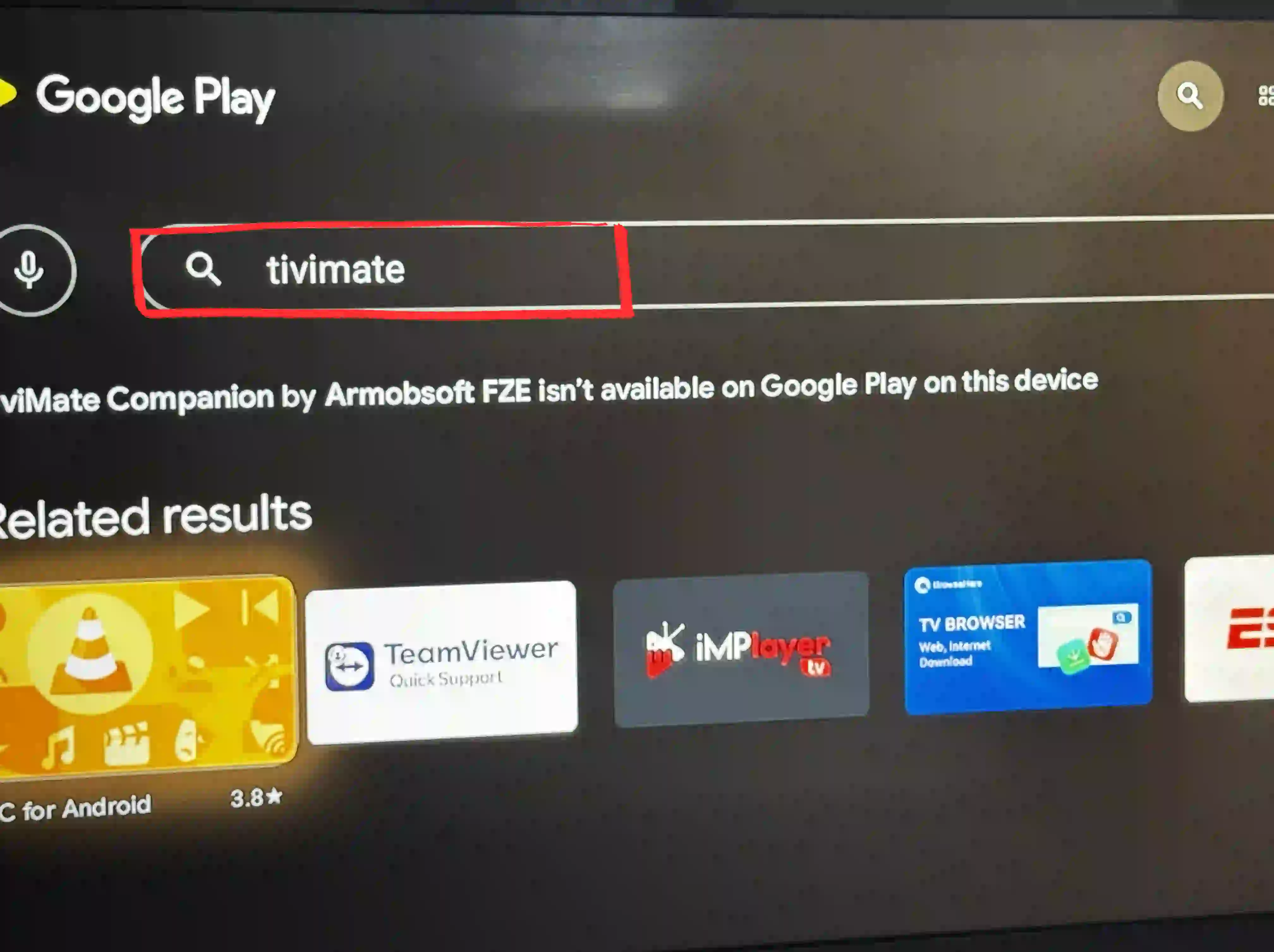 TiViMate showing as not available on Google Play on some Android TV boxes