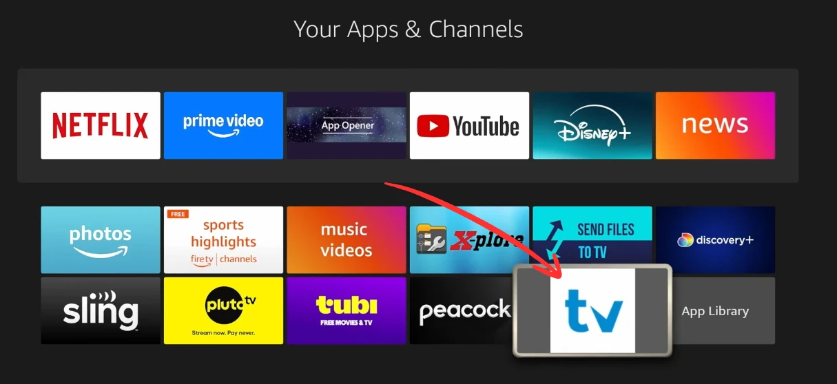 TiViMate channel guide loaded with live channels on Fire Stick